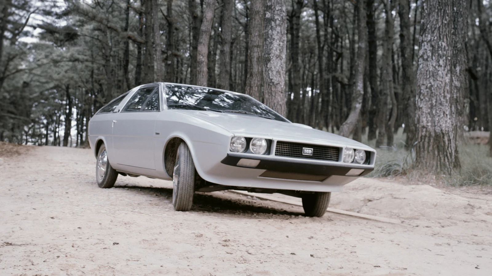 Pony Coupe prototype photographed outdoors