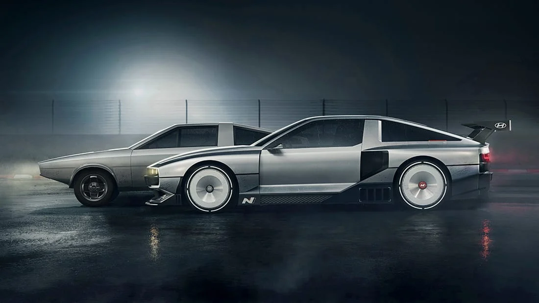 Pony Coupe and N Vision 74 shown together in side profile
