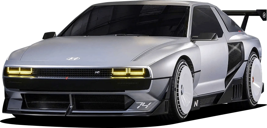 Front three-quarter view of the N Vision 74